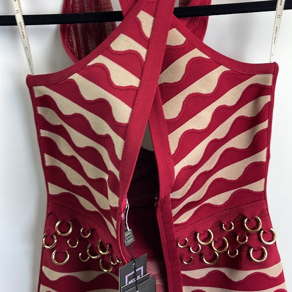 Herve Leger Halter Dress NWT Medium - Picture 13 of 17